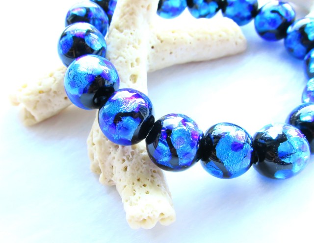HK0003 【限定入荷】 美品 沖縄産 琉球ガラス(ホタルガラス) SA 12mm ブレスレット HK0003 【限定入荷】 美品 沖縄産 琉球ガラス(ホタルガラス) SA 12mm ブレスレット