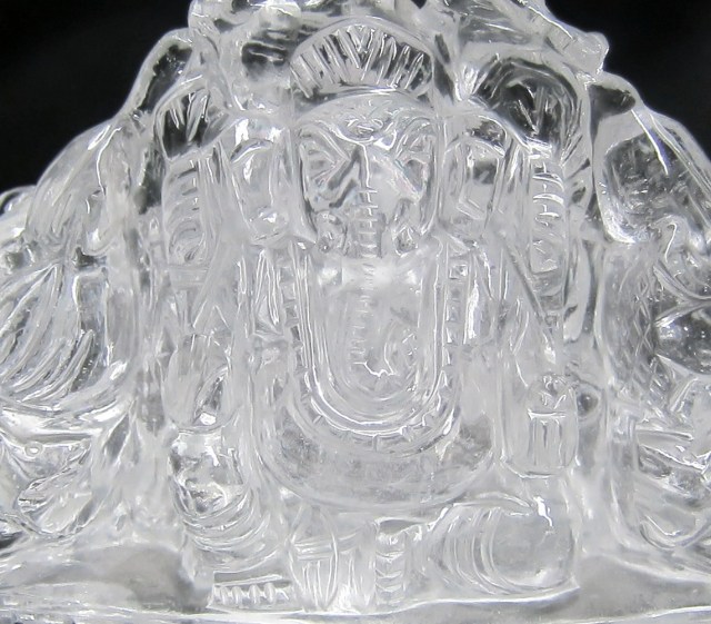 GN0036 【稀少・美品】 インド産ヒマラヤ水晶 ガネーシャ 水晶 466g