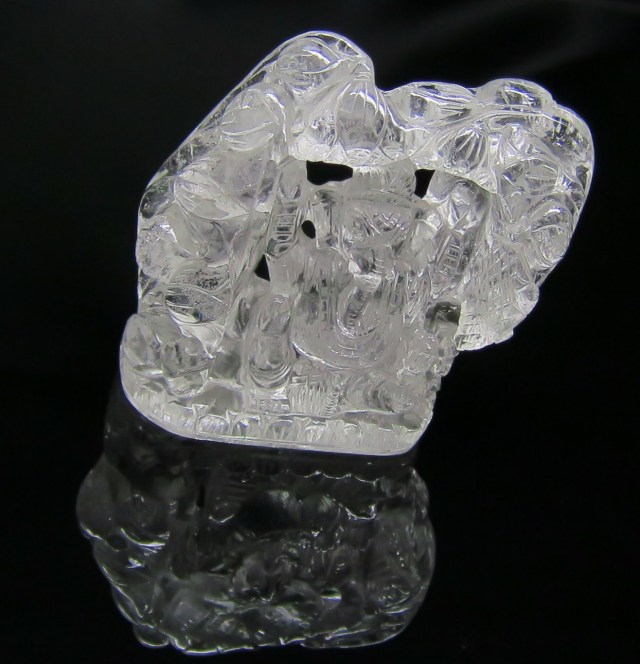 GN0037 【稀少・美品】 インド産ヒマラヤ水晶 ガネーシャ 水晶 536g