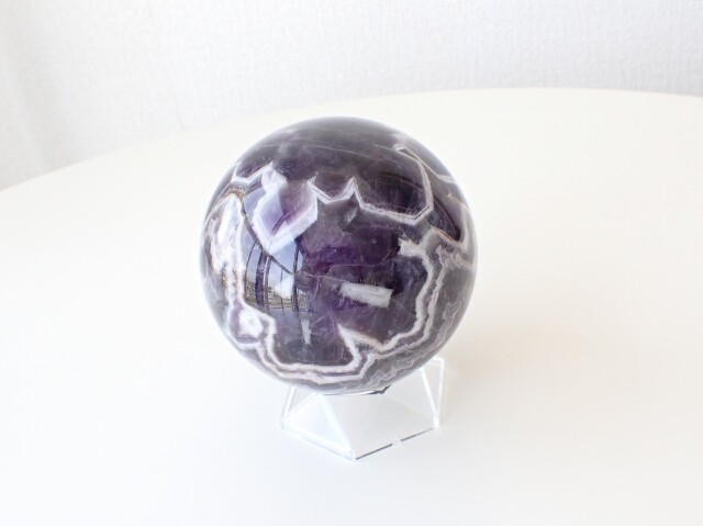 シェブロンアメジスト丸玉