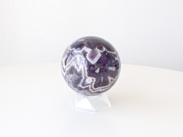 シェブロンアメジスト丸玉