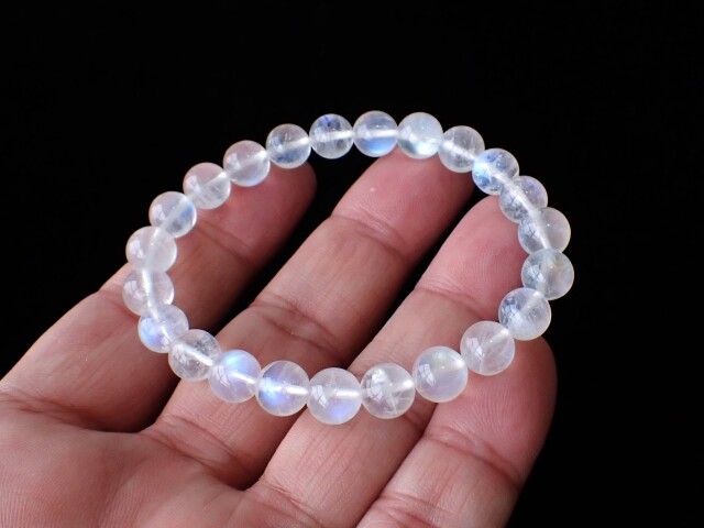 レインボームーンストーンブレスレット