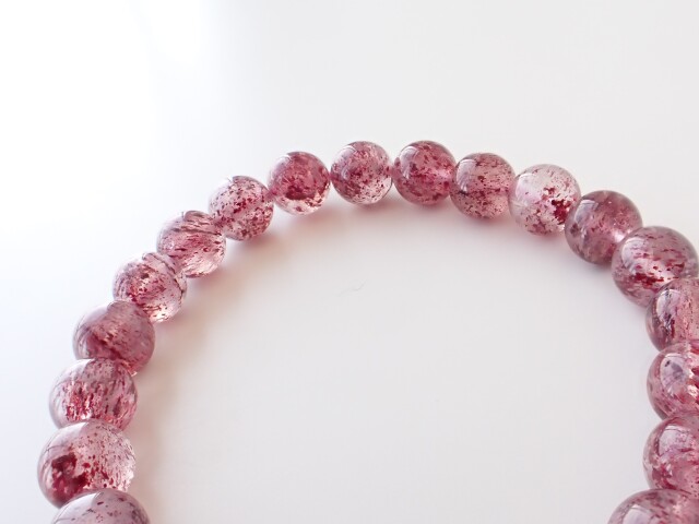 ピンクエピドートインクォーツ