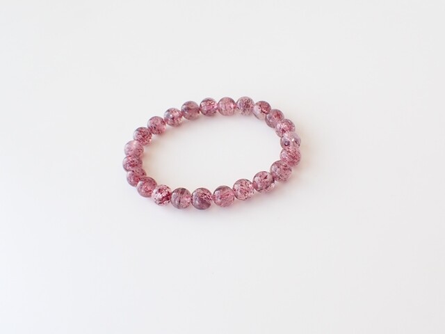 ピンクエピドートインクォーツ