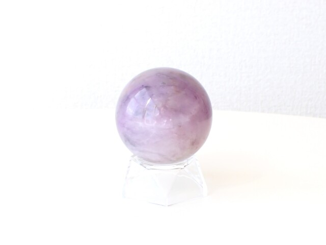 高品質]ディープブルーフローライト丸玉/スフィア（直径48.8mm