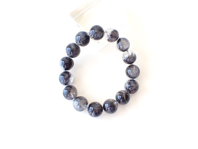 RE0747 ブラックプラチナルチルクォーツ 13mm ブレスレット