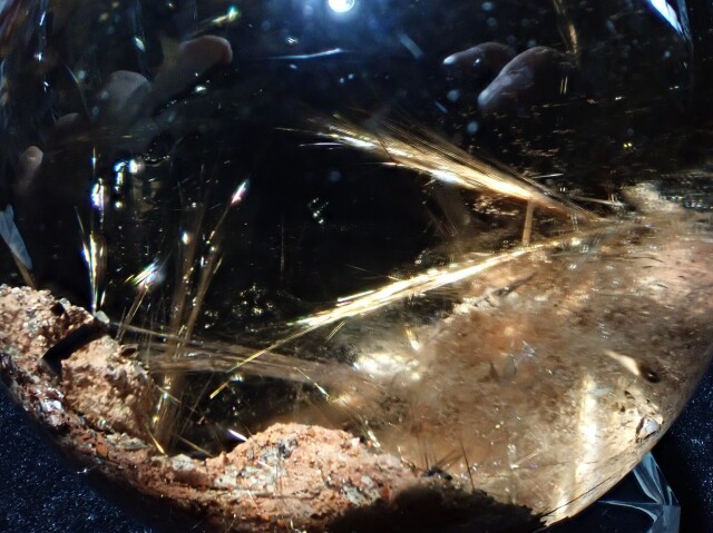 RE0749 スモーキールチルクォーツ スフィア（丸玉） 直径：63mm