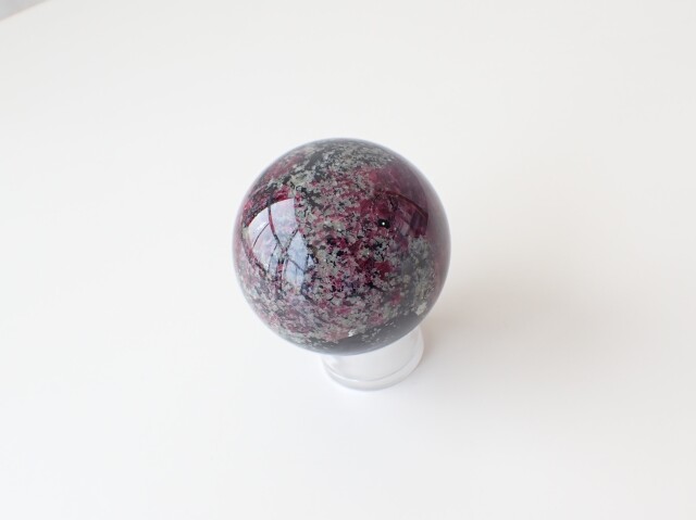 YA0063 ユーディアライト スフィア（丸玉） 直径：59mm ☆台座付き☆