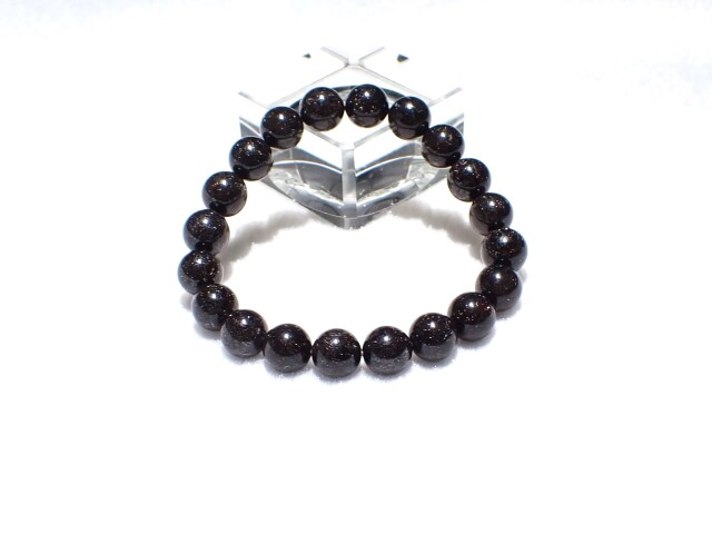 RE0780 ブラックルチルクォーツ 9．5mm～10mm ブレスレット