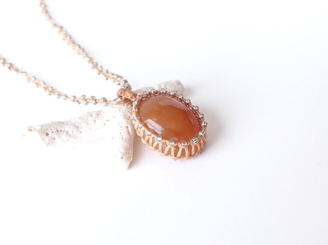 ZF0285 パキスタン産 ザギマウンテンクォーツ ペンダントネックレス