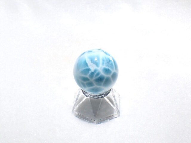 RA0377 ラリマー スフィア（丸玉） 直径：36mm ☆台座付き☆