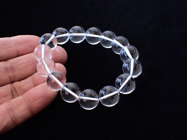 水晶ブレスレット宝石鑑別書付き