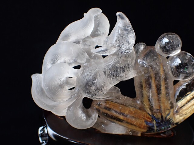 RE0656 【限定価格】 九尾の狐／太陽タイチンルチルクォーツ 105g