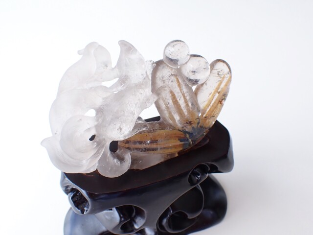 RE0656 【限定価格】 九尾の狐／太陽タイチンルチルクォーツ 105g