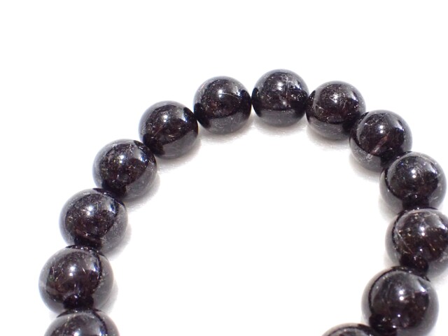 ブラックルチルクォーツブレスレット