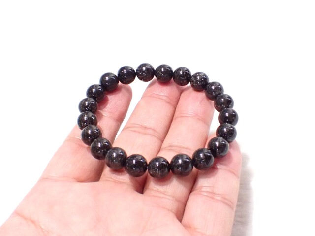 ブラックルチルクォーツブレスレット