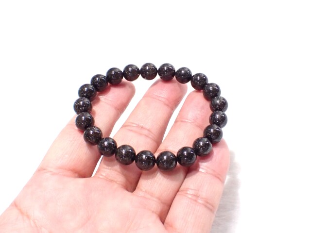 ブラックルチルクォーツブレスレット