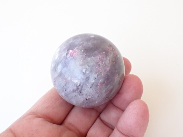 ピンクトルマリンインレピドライトイン丸玉