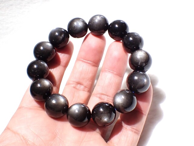 ブラックシーンベリル　天然石　ブレスレット 楽天市場】アクアマリン ブラックベリル シーン 入り 高品質