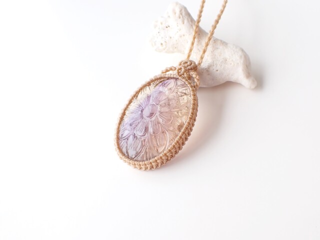 AD0224 【限定価格】 アメトリン ペンダントネックレス