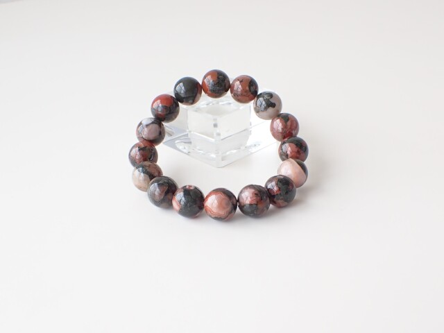 MD0437 【限定価格】 アミグダロイダルアゲート 12mm ブレスレット