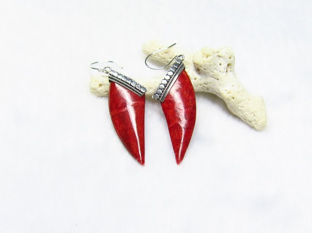 赤珊瑚　ピアス