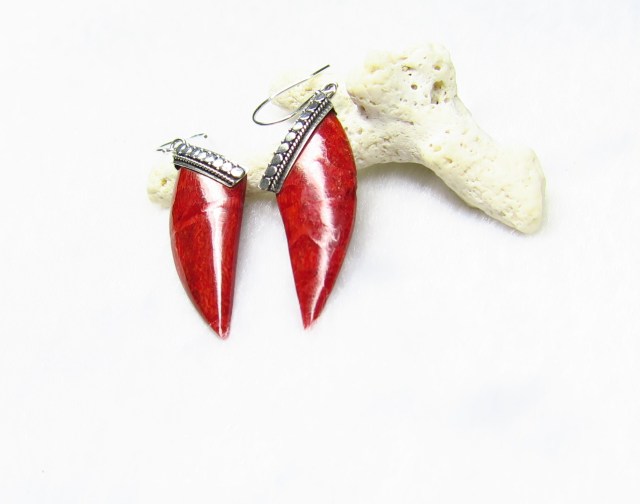 赤珊瑚　ピアス